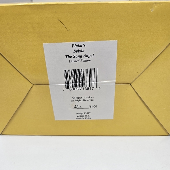 Pipka Earth Angels Sylvia The Song Angel  #13817 Limited Edition New in Open Box - Picture 9 of 9